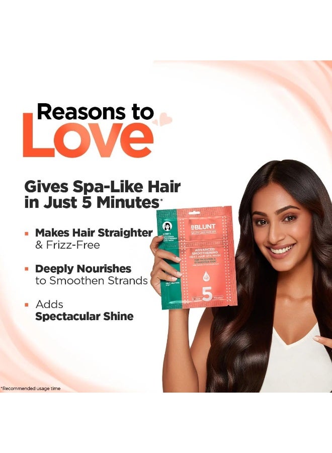 BBLUNT Advanced Smoothening Heat Hair Spa Mask with Keratin & Hyaluronic Acid - 70 g (Pack of 3) | Makes Hair Frizz-Free & Straighter| Deeply Nourishes | Adds Spectacular Shine | For Men & Women - Image 2